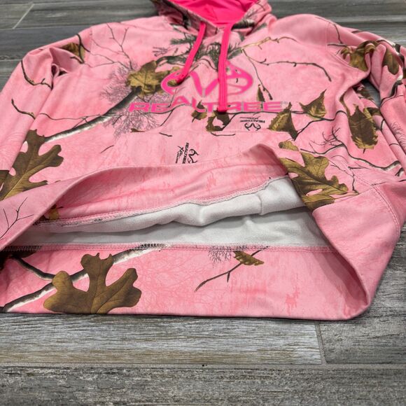 Realtree Girls 8-10 Pink Camo Hunting Warm Sweatshirt Soft Hoodie Front Pocket - Picture 7 of 7